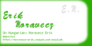 erik moravecz business card